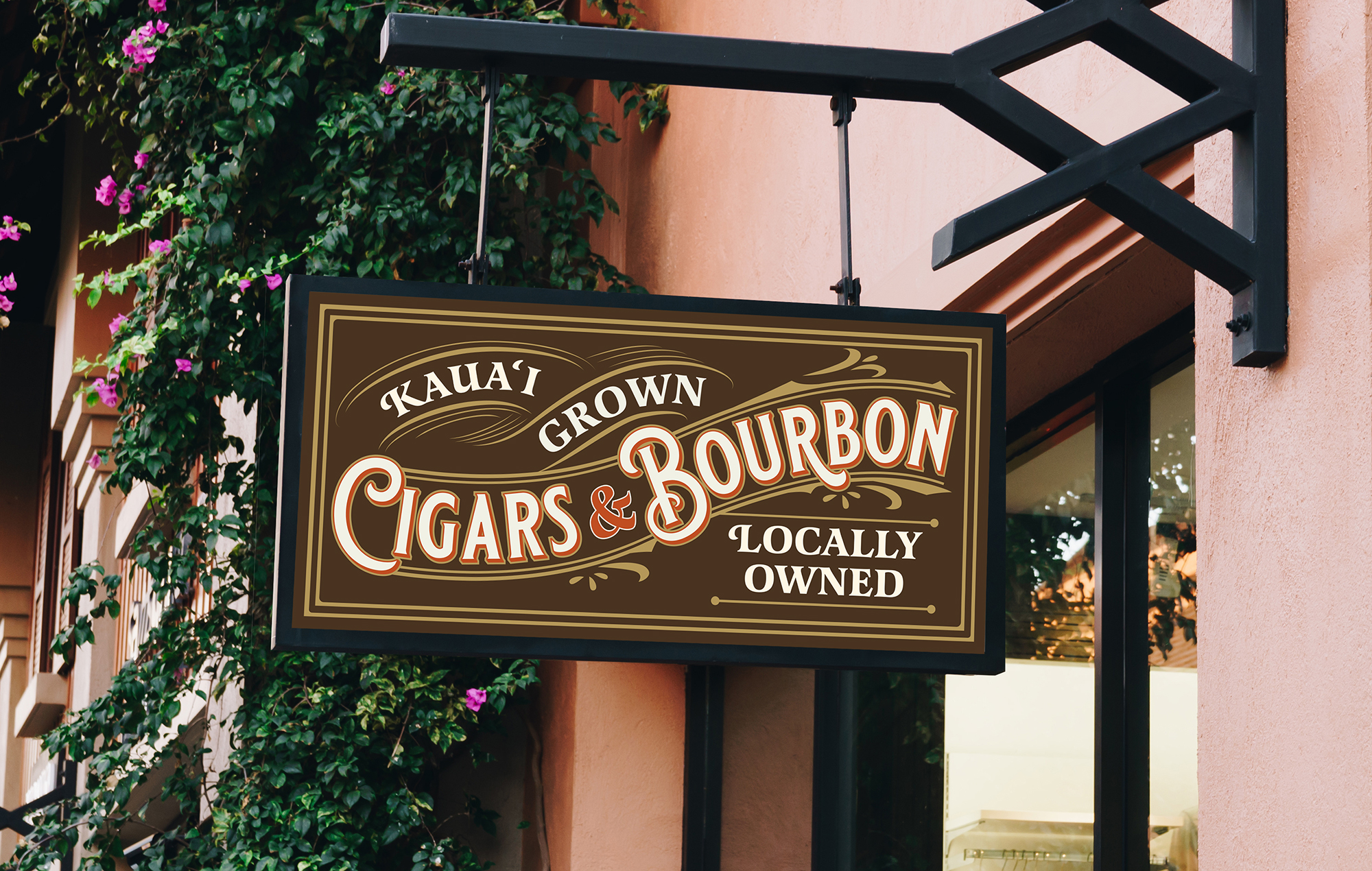 Cigar & Bourbon Sign